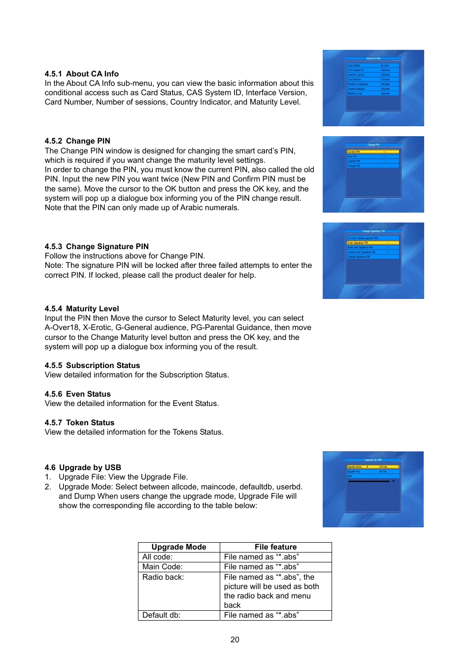 Upgrade by usb | Konig Electronic High definition DVB-S2 plug-in receiver User Manual | Page 20 / 27