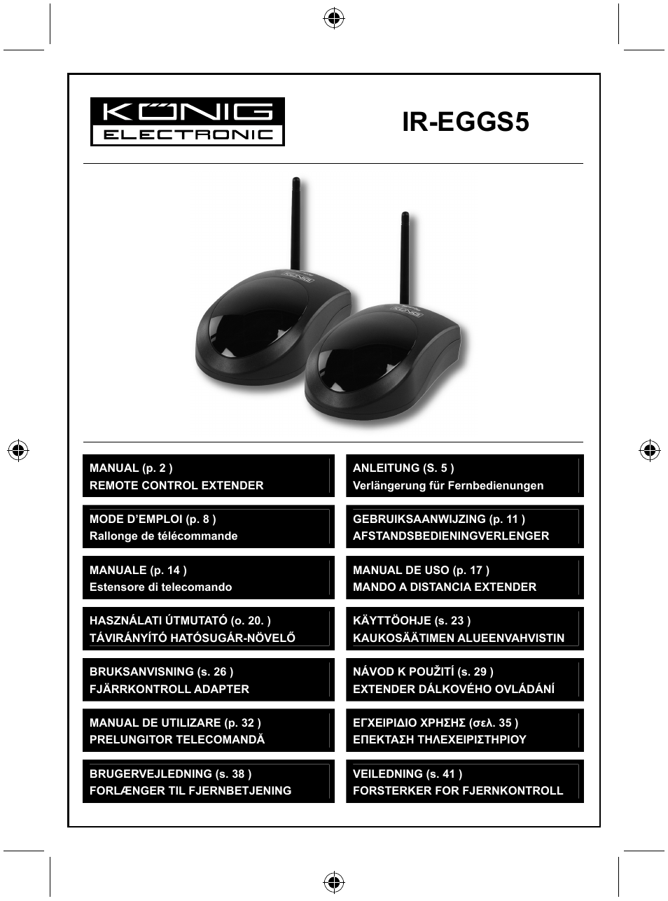 Konig Electronic Remote control extender User Manual | 48 pages