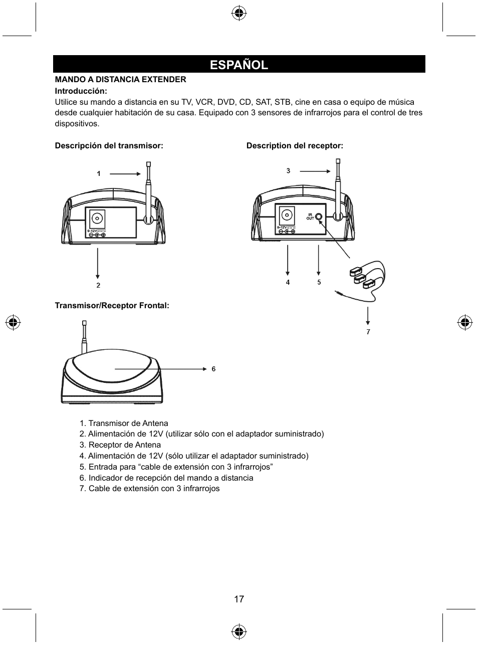 Español | Konig Electronic Remote control extender User Manual | Page 18 / 48