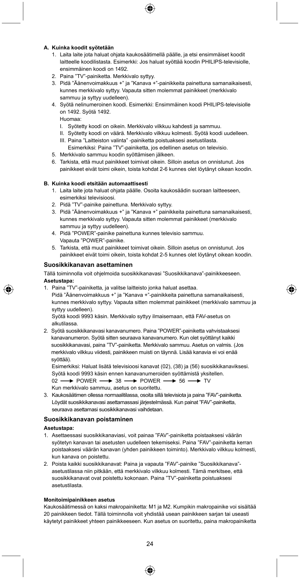 Konig Electronic Universal remote control for 1 TV User Manual | Page 24 / 47