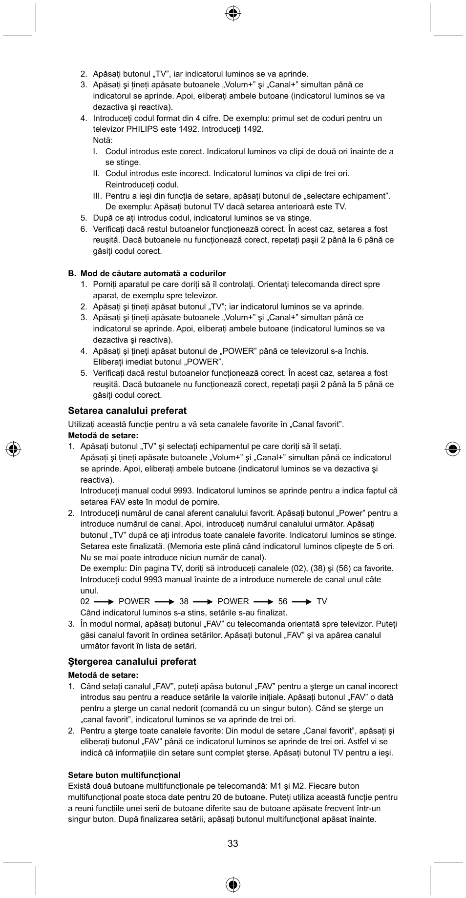 Konig Electronic Universal remote control for 1 TV User Manual | Page 33 / 47