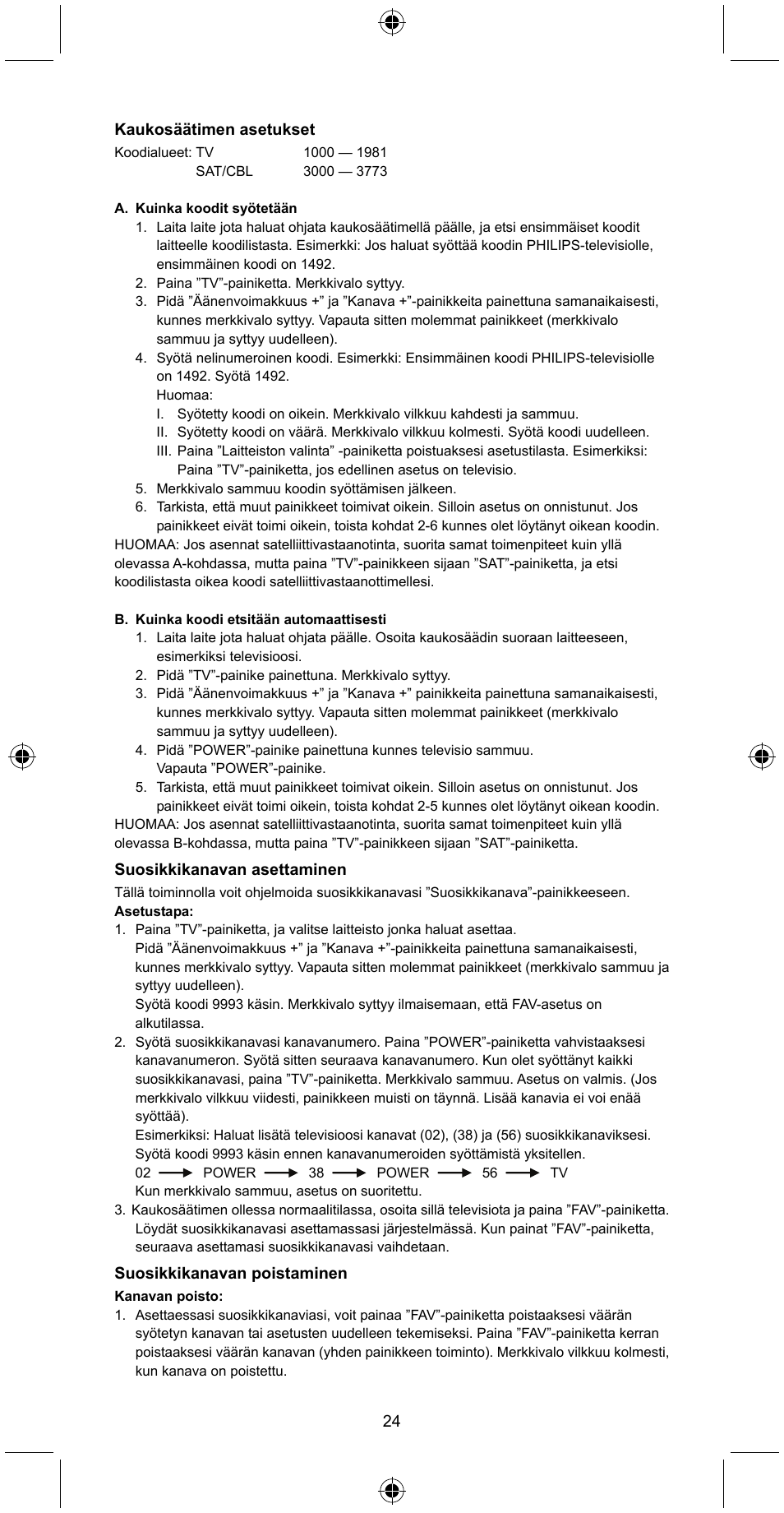 Konig Electronic Universal remote control for 2 devices User Manual | Page 24 / 47