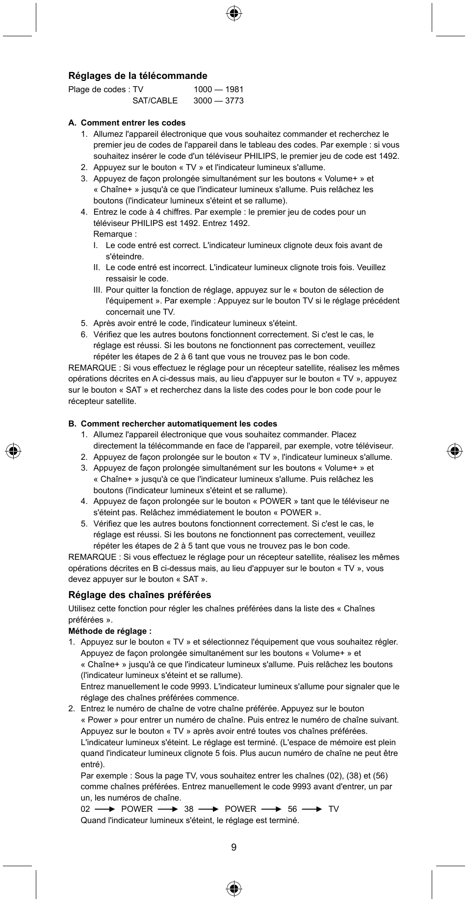 Konig Electronic Universal remote control for 2 devices User Manual | Page 9 / 47