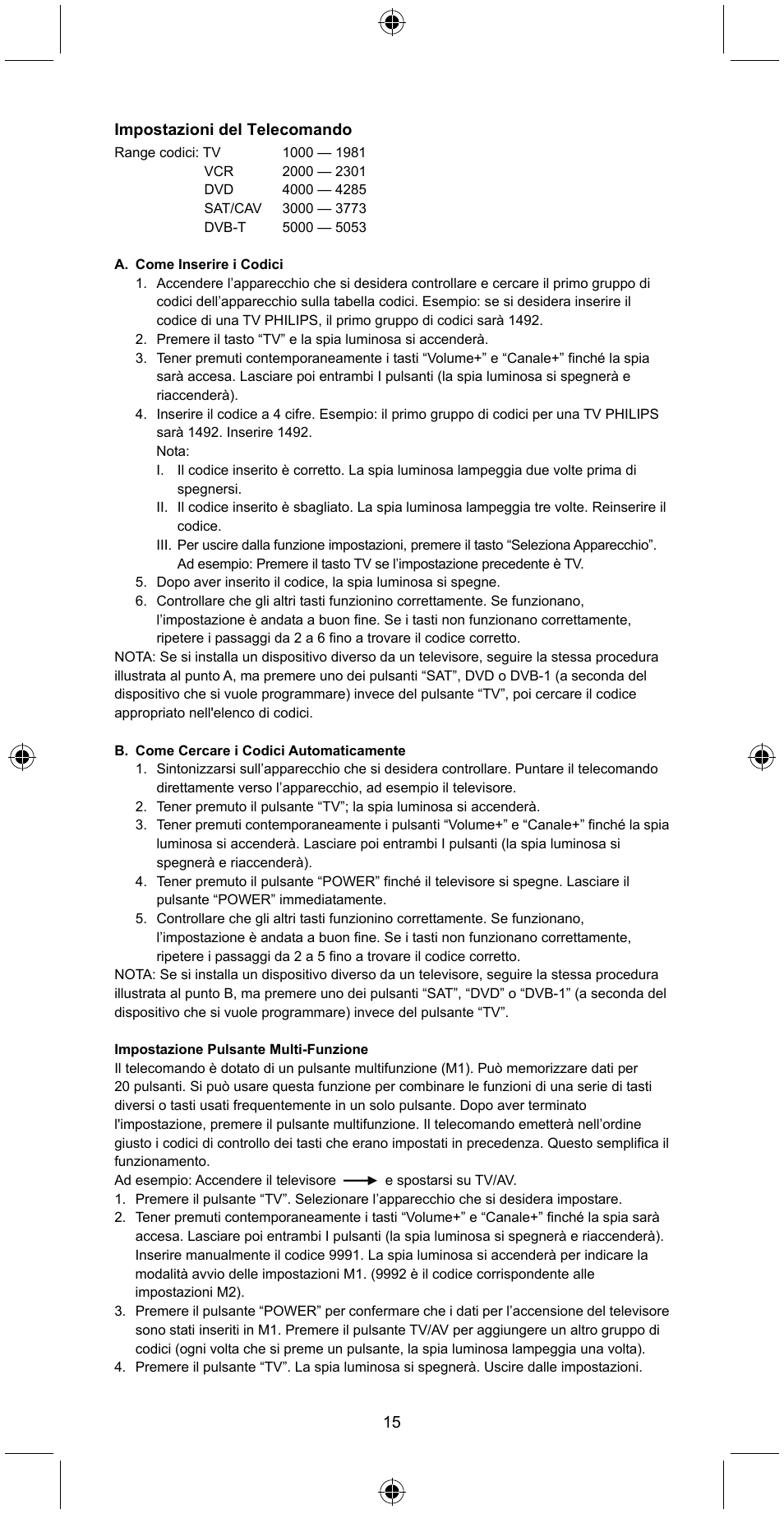 Konig Electronic Universal remote control for 4 devices User Manual | Page 15 / 45