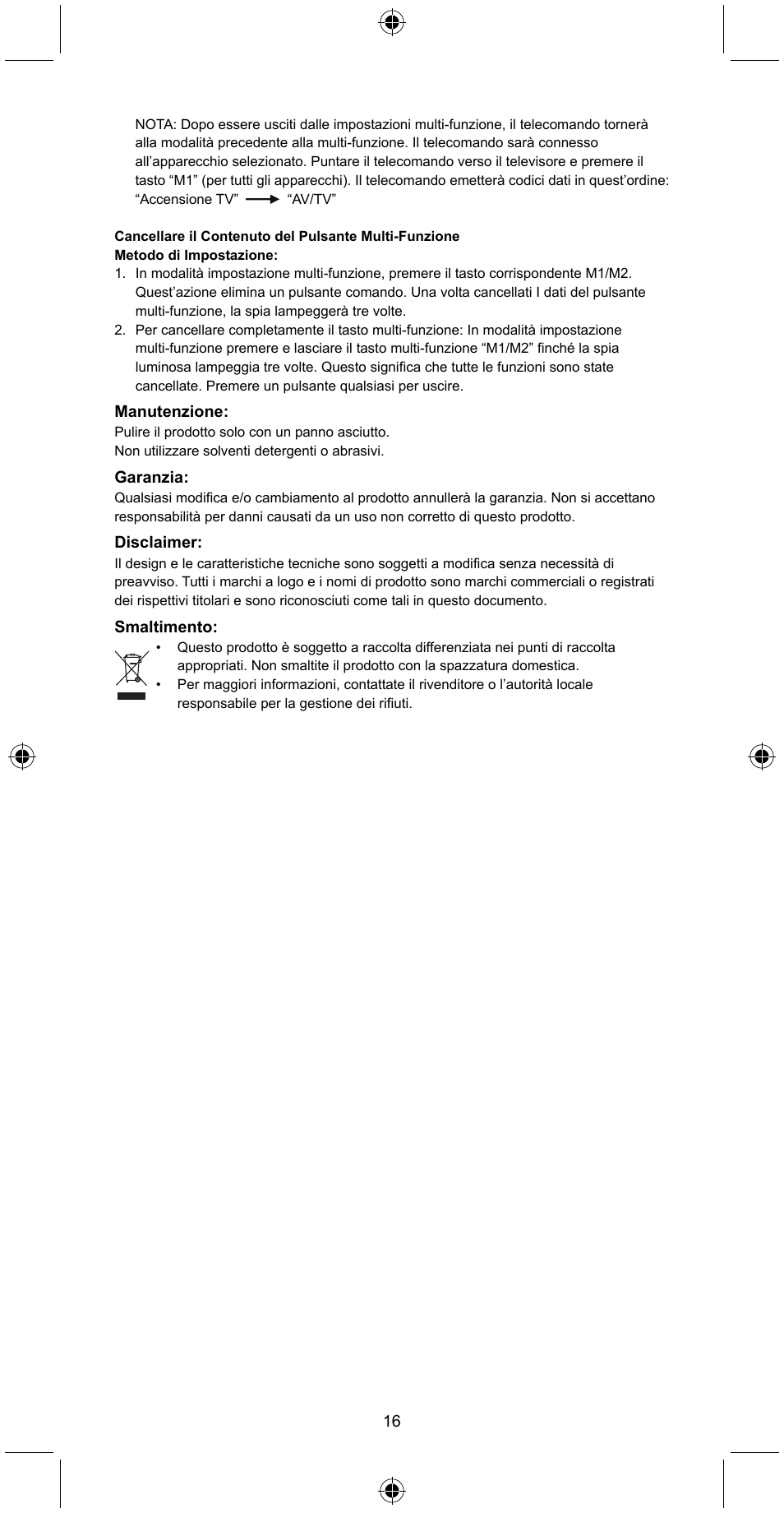 Konig Electronic Universal remote control for 4 devices User Manual | Page 16 / 45