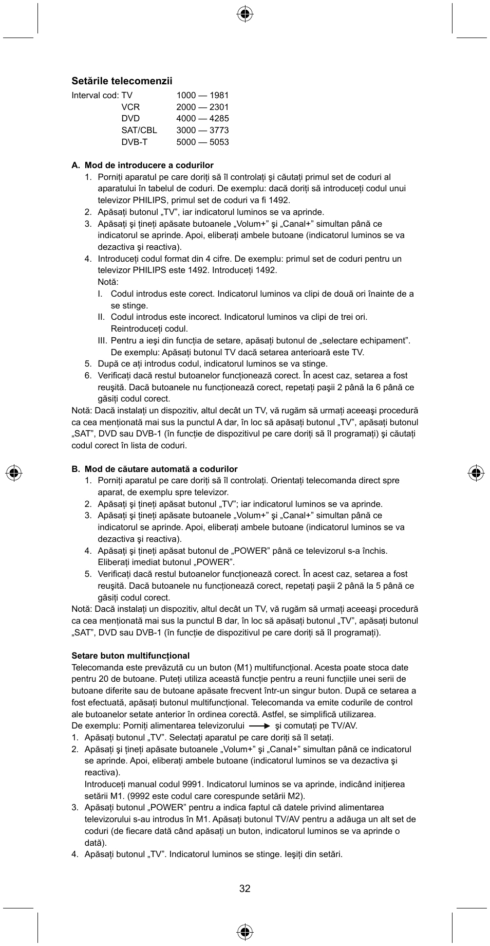 Konig Electronic Universal remote control for 4 devices User Manual | Page 32 / 45