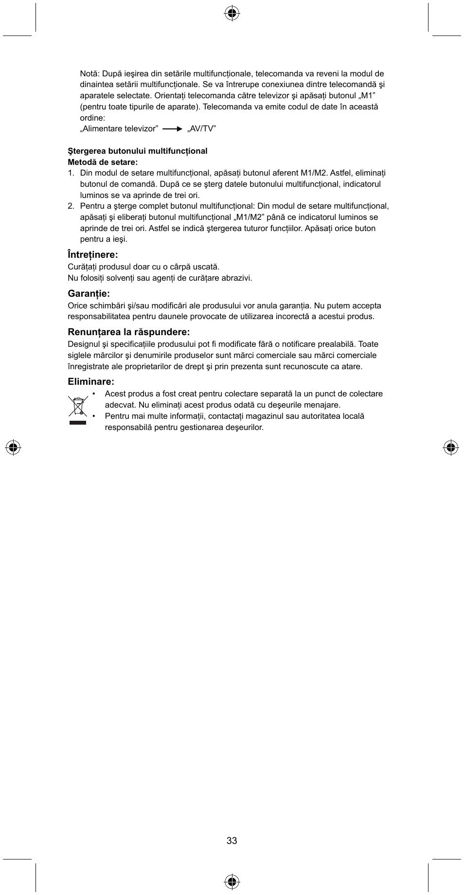 Konig Electronic Universal remote control for 4 devices User Manual | Page 33 / 45