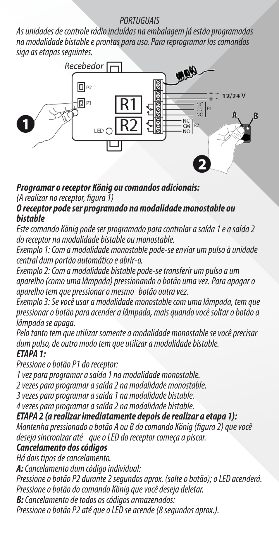 Konig Electronic Radio frequency indoor kit for home automation 2 remote controls fixed code User Manual | Page 11 / 20