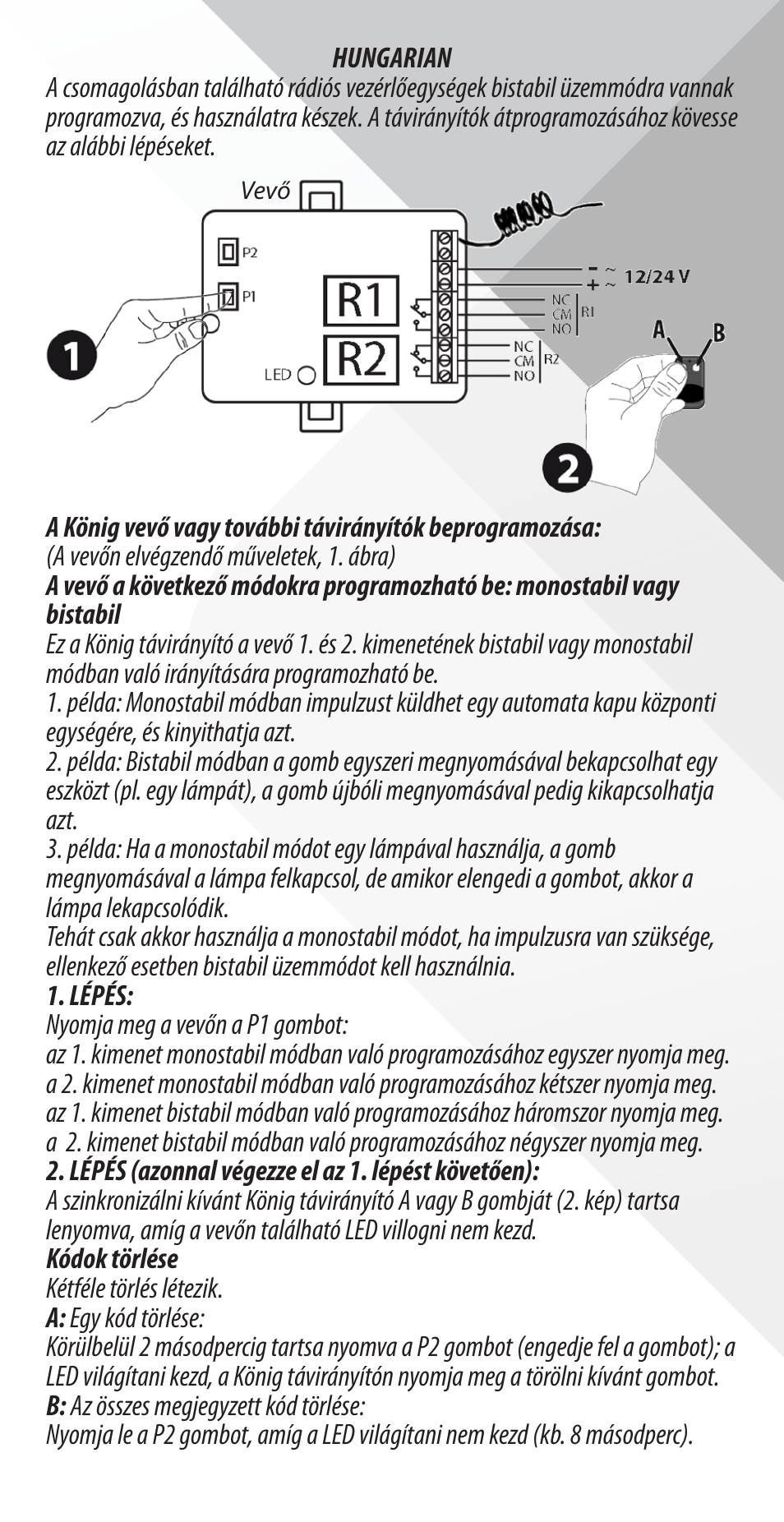 Konig Electronic Radio frequency indoor kit for home automation 2 remote controls fixed code User Manual | Page 15 / 20