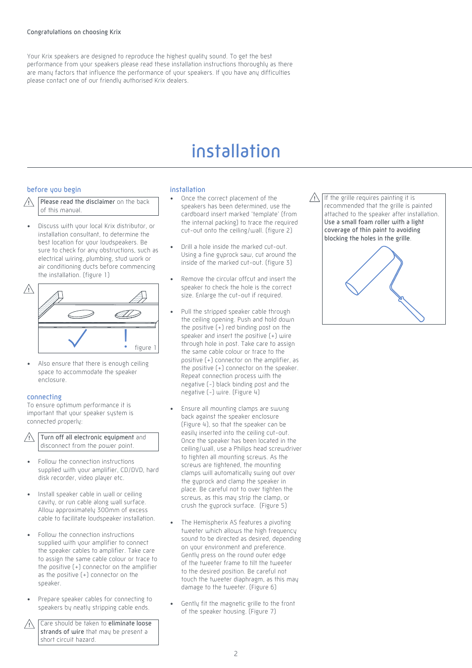 Installation | Krix Hemispherix AS User Manual | Page 2 / 4