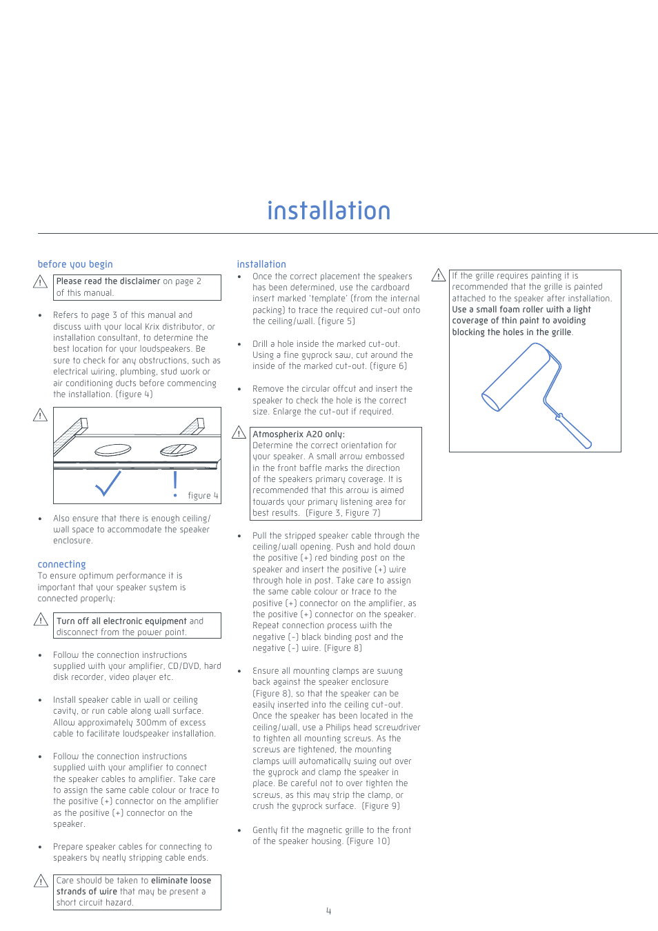 Installation | Krix Atmospherix A20 User Manual | Page 4 / 8