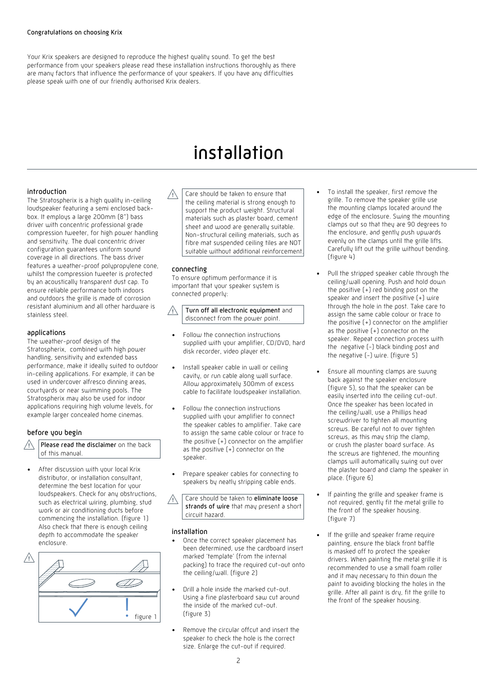 Installation | Krix Stratospherix User Manual | Page 2 / 4