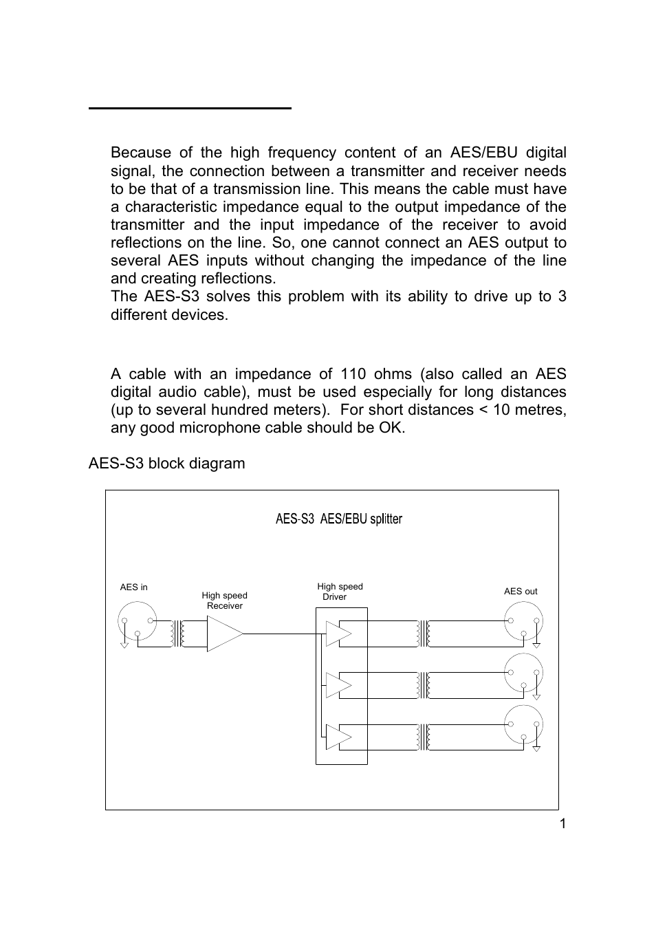 Aes-s3 (aes splitter), Why use an aes/ebu splitter, Using the aes-s3 | LA Audio CLK - G4 User Manual | Page 3 / 16