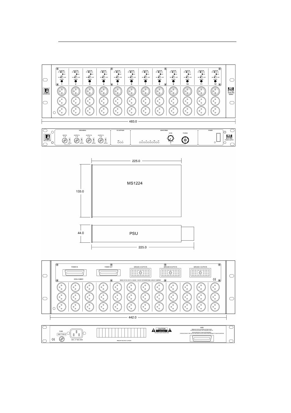 LA Audio MS1224 User Manual | Page 18 / 18