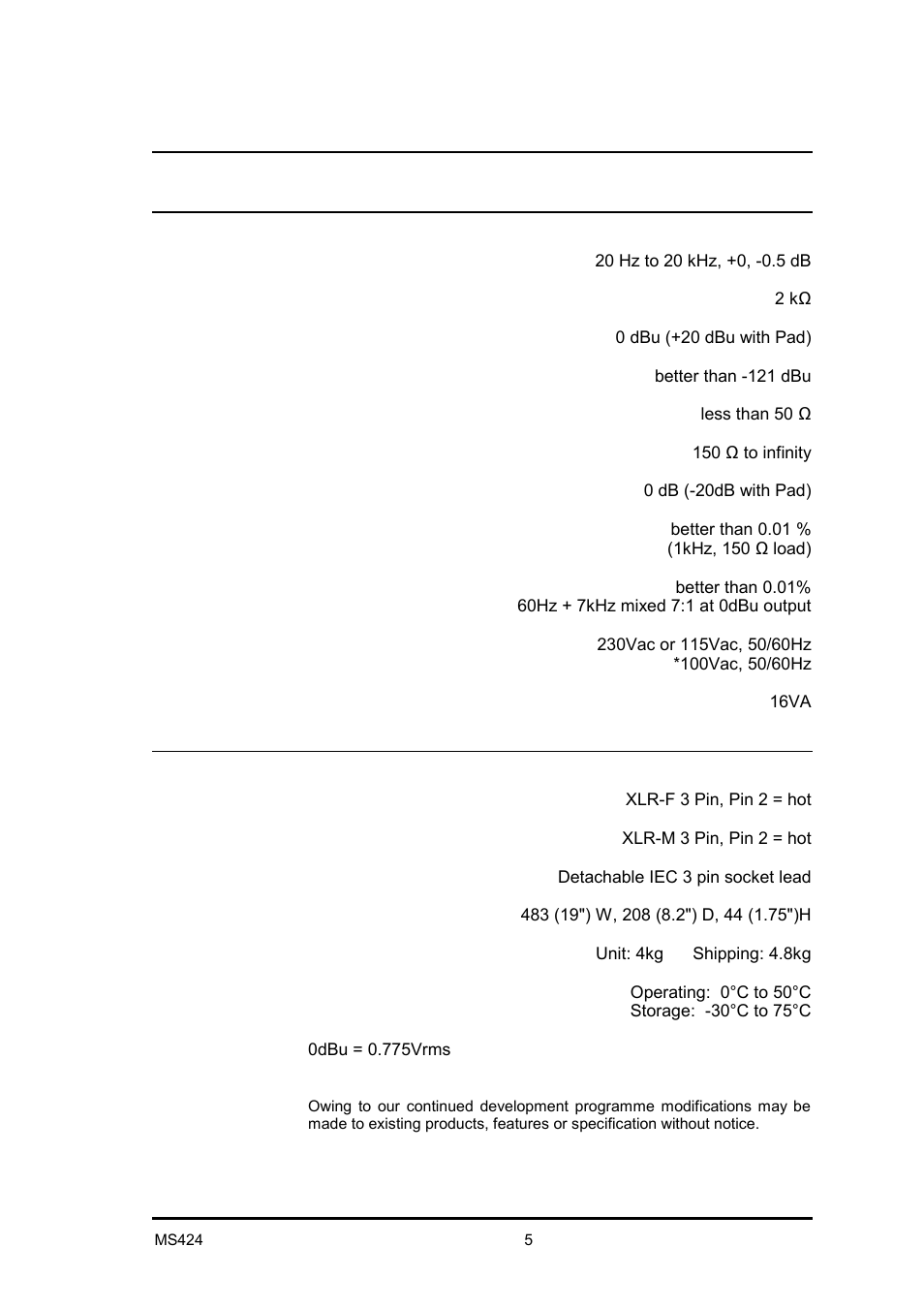 LA Audio MS424 User Manual | Page 5 / 15