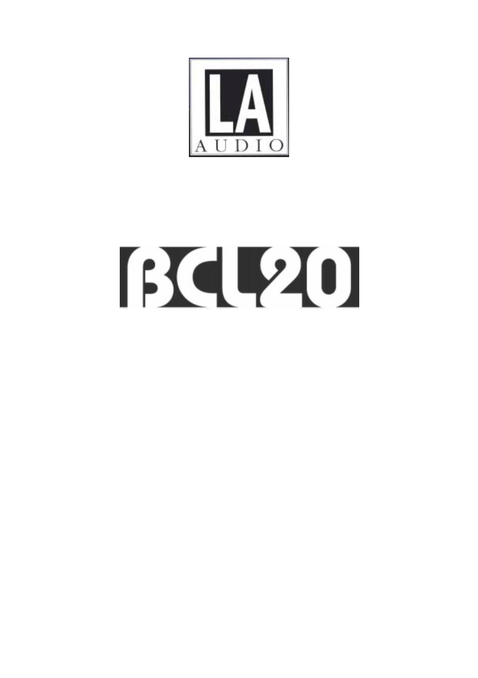 LA Audio BCL20 User Manual | 16 pages