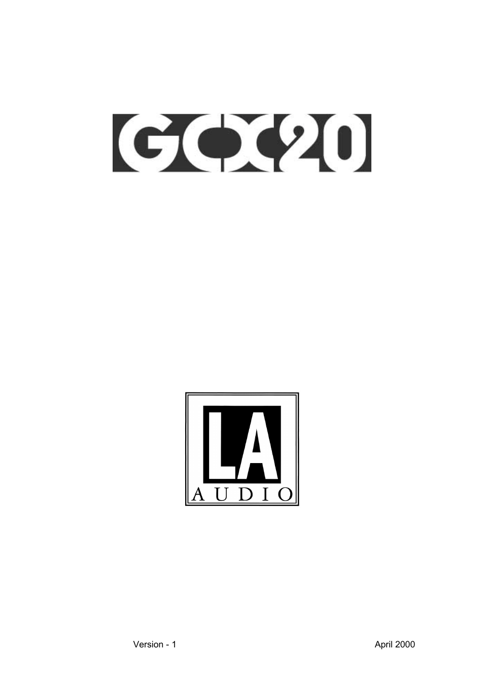 LA Audio GCX20 User Manual | 19 pages