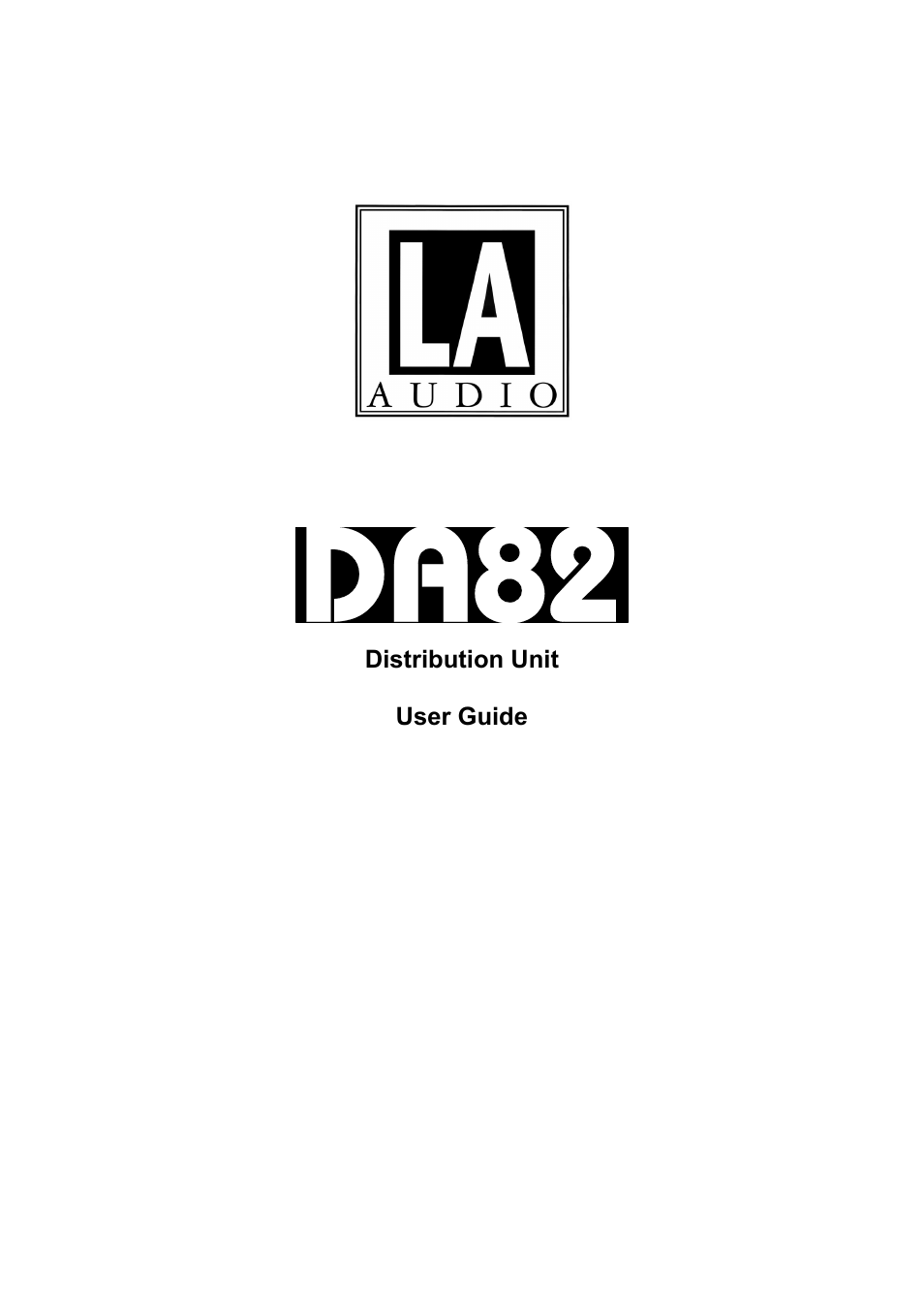 LA Audio DA82 User Manual | 7 pages