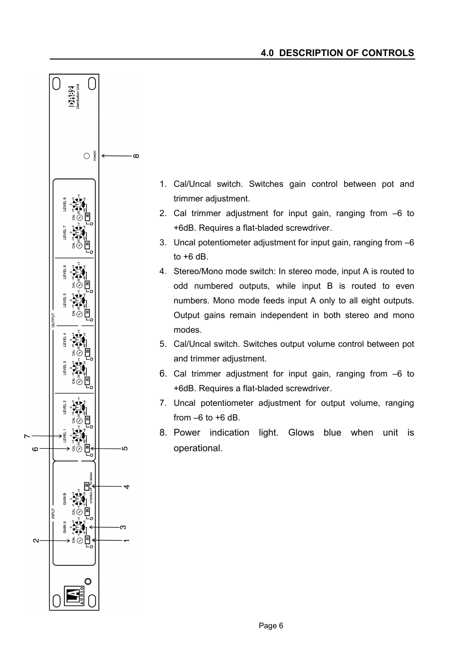 LA Audio DA82 User Manual | Page 6 / 7