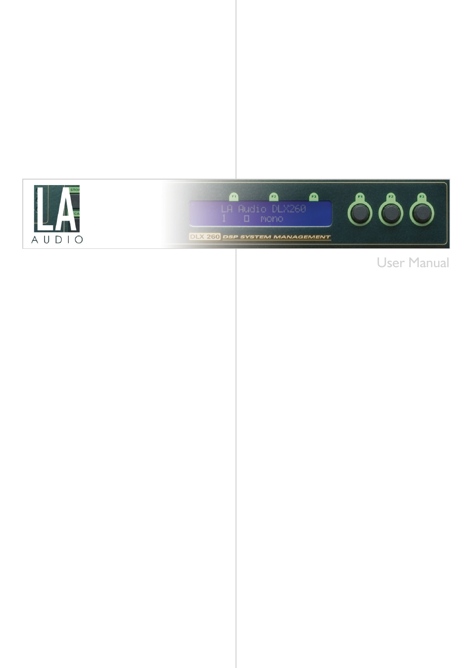 LA Audio DLX200 User Manual | 22 pages