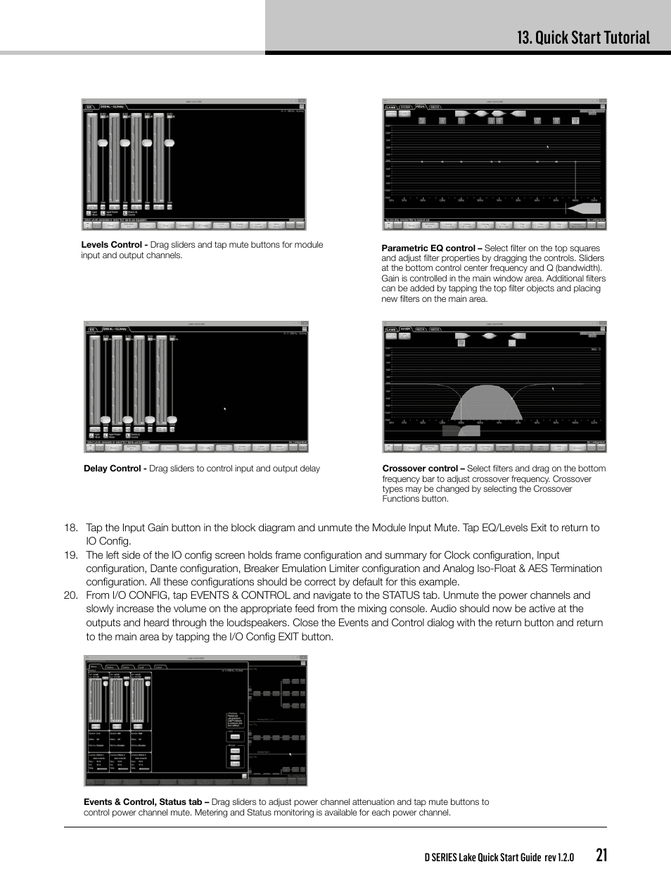 Quick start tutorial | Lab.gruppen D Series 80:4L User Manual | Page 21 / 32