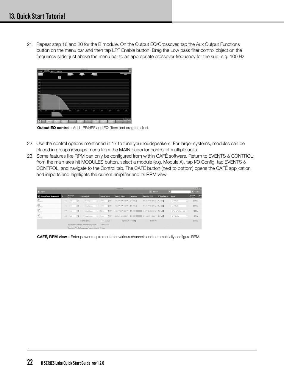Quick start tutorial 22 | Lab.gruppen D Series 80:4L User Manual | Page 22 / 32