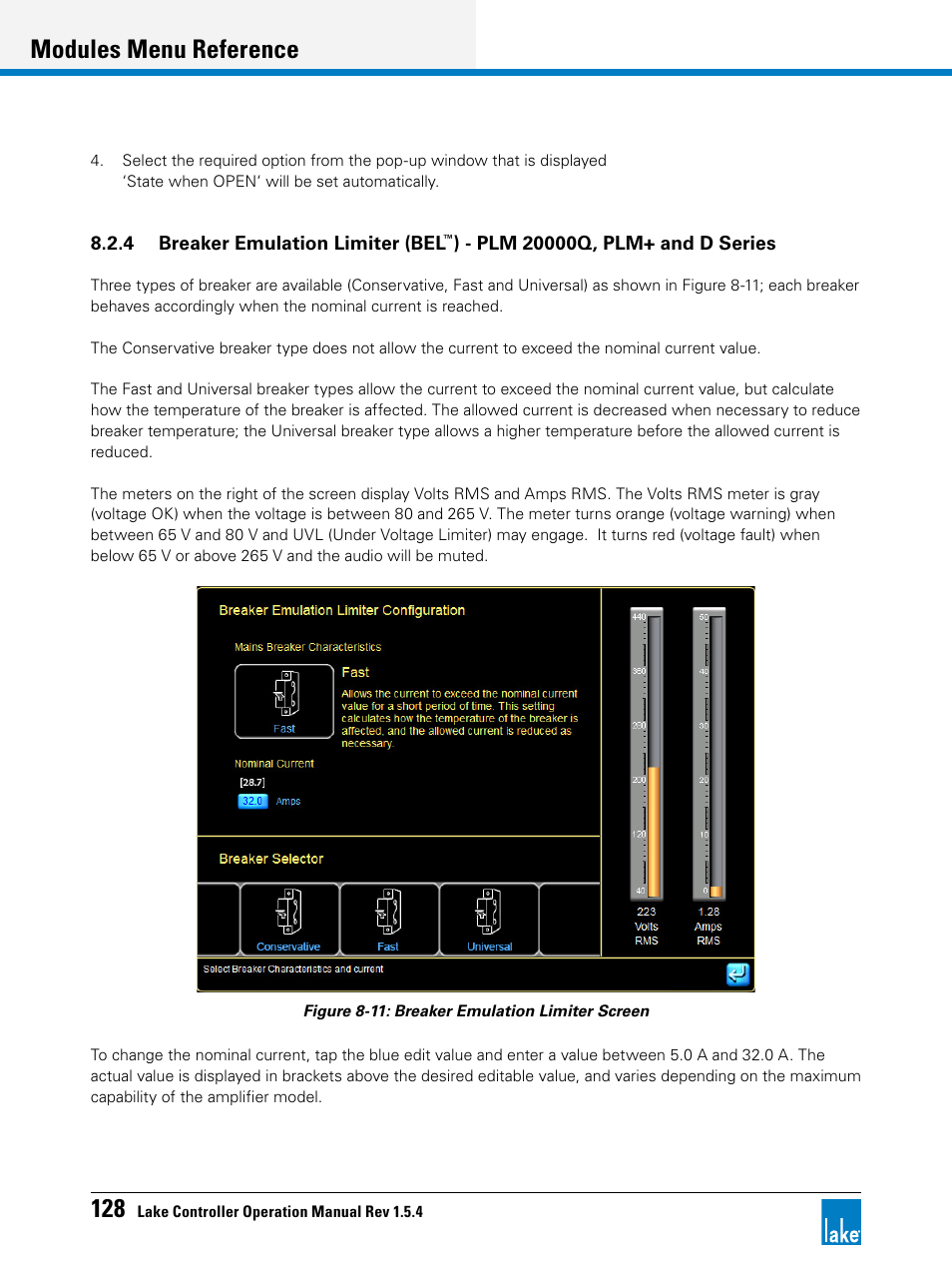 Modules menu reference | Lab.gruppen PLM 20K44 User Manual | Page 133 / 314