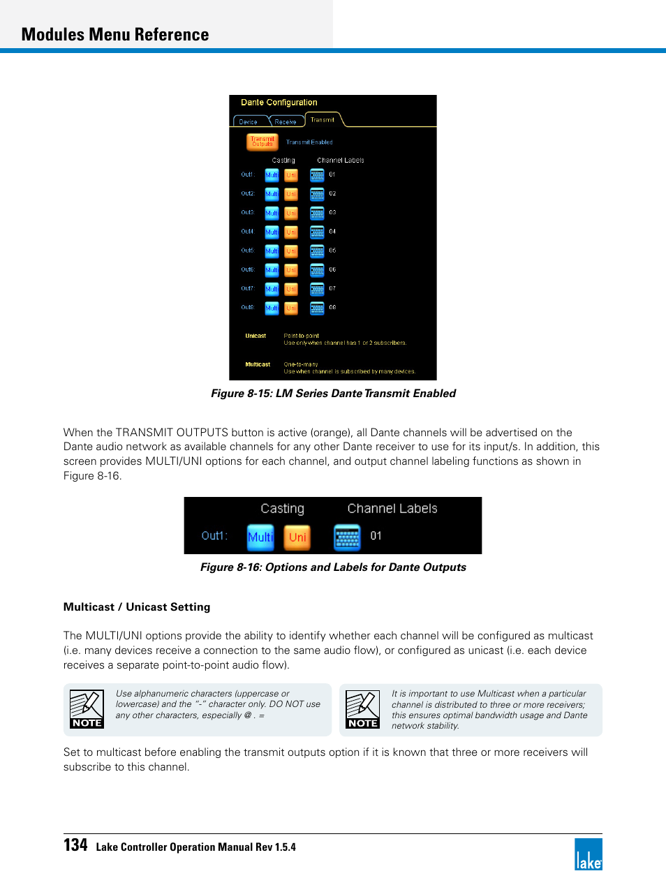 Modules menu reference | Lab.gruppen PLM 20K44 User Manual | Page 139 / 314