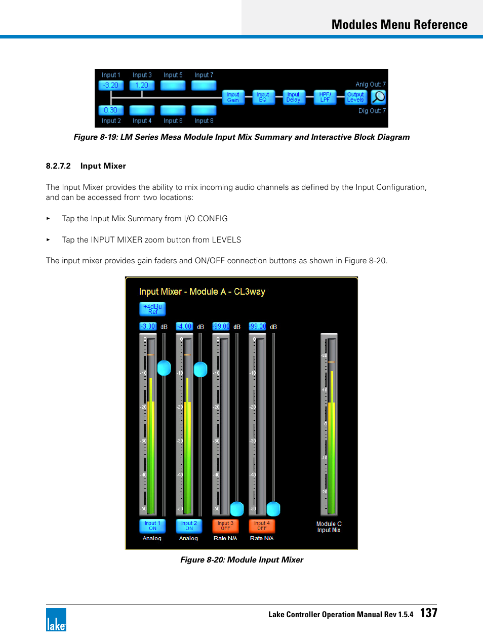 Modules menu reference 137 | Lab.gruppen PLM 20K44 User Manual | Page 142 / 314