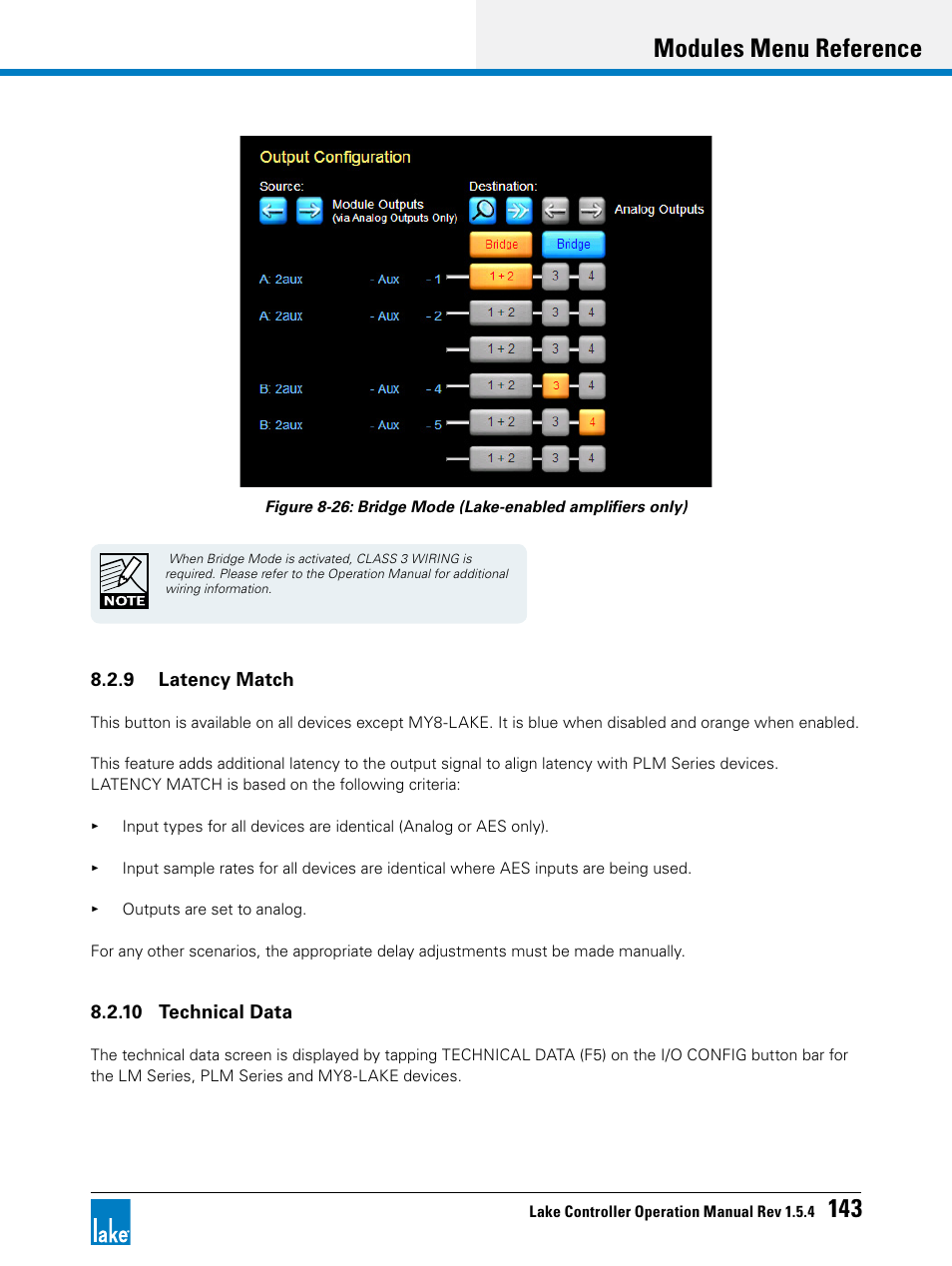 Modules menu reference 143 | Lab.gruppen PLM 20K44 User Manual | Page 148 / 314