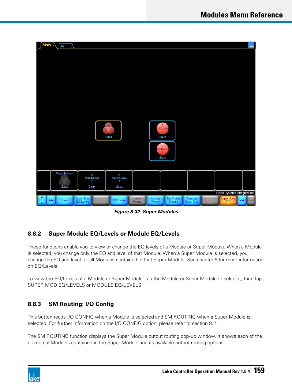 Modules menu reference 159 | Lab.gruppen PLM 20K44 User Manual | Page 164 / 314