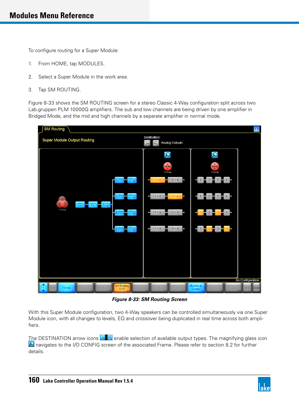 Modules menu reference | Lab.gruppen PLM 20K44 User Manual | Page 165 / 314