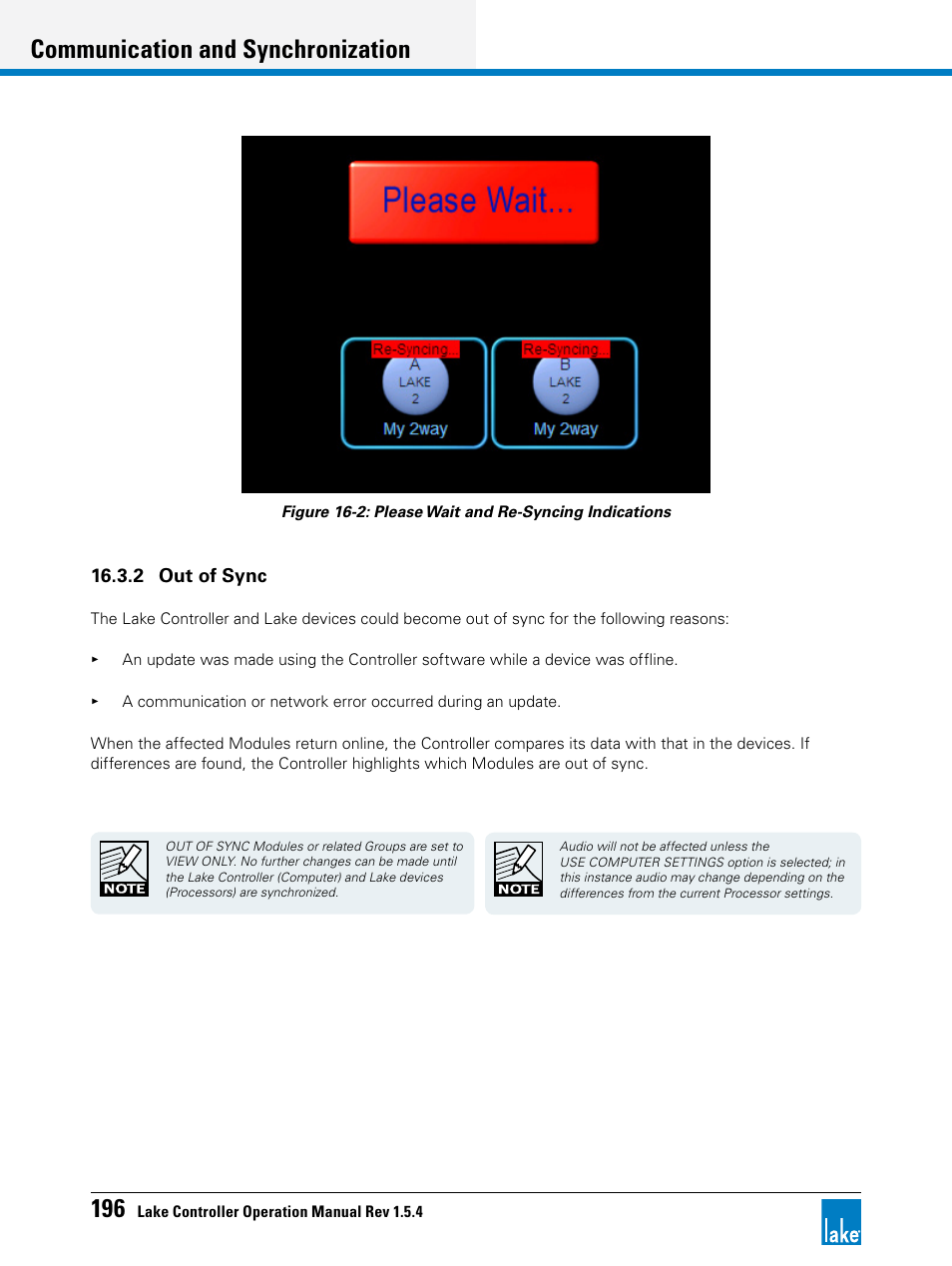 Communication and synchronization, 2 out of sync | Lab.gruppen PLM 20K44 User Manual | Page 201 / 314
