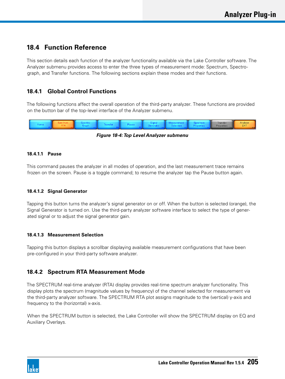 4 function reference, Analyzer plug-in 205 | Lab.gruppen PLM 20K44 User Manual | Page 210 / 314
