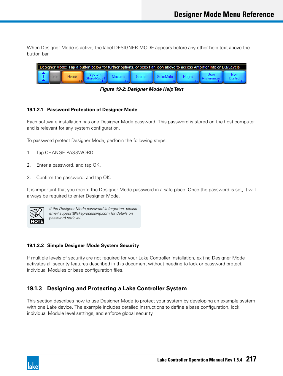 Designer mode menu reference 217 | Lab.gruppen PLM 20K44 User Manual | Page 222 / 314
