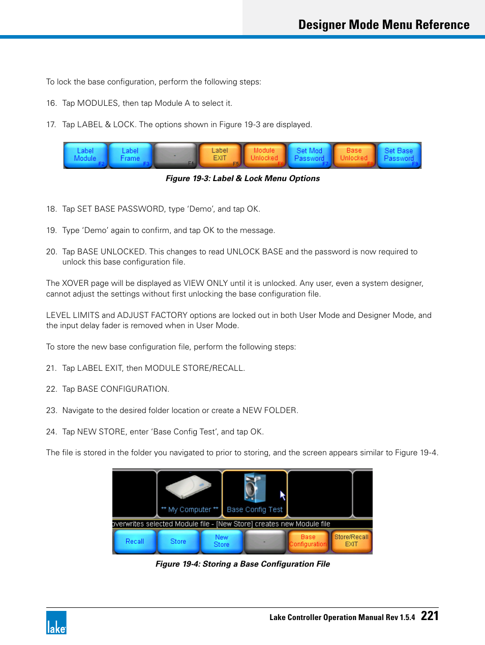 Designer mode menu reference 221 | Lab.gruppen PLM 20K44 User Manual | Page 226 / 314