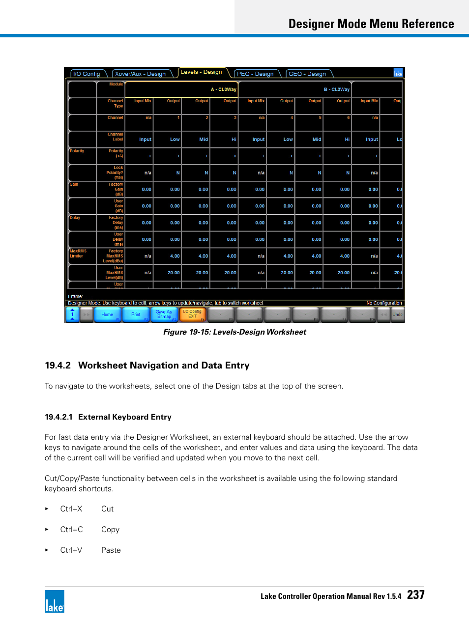 Designer mode menu reference 237 | Lab.gruppen PLM 20K44 User Manual | Page 242 / 314