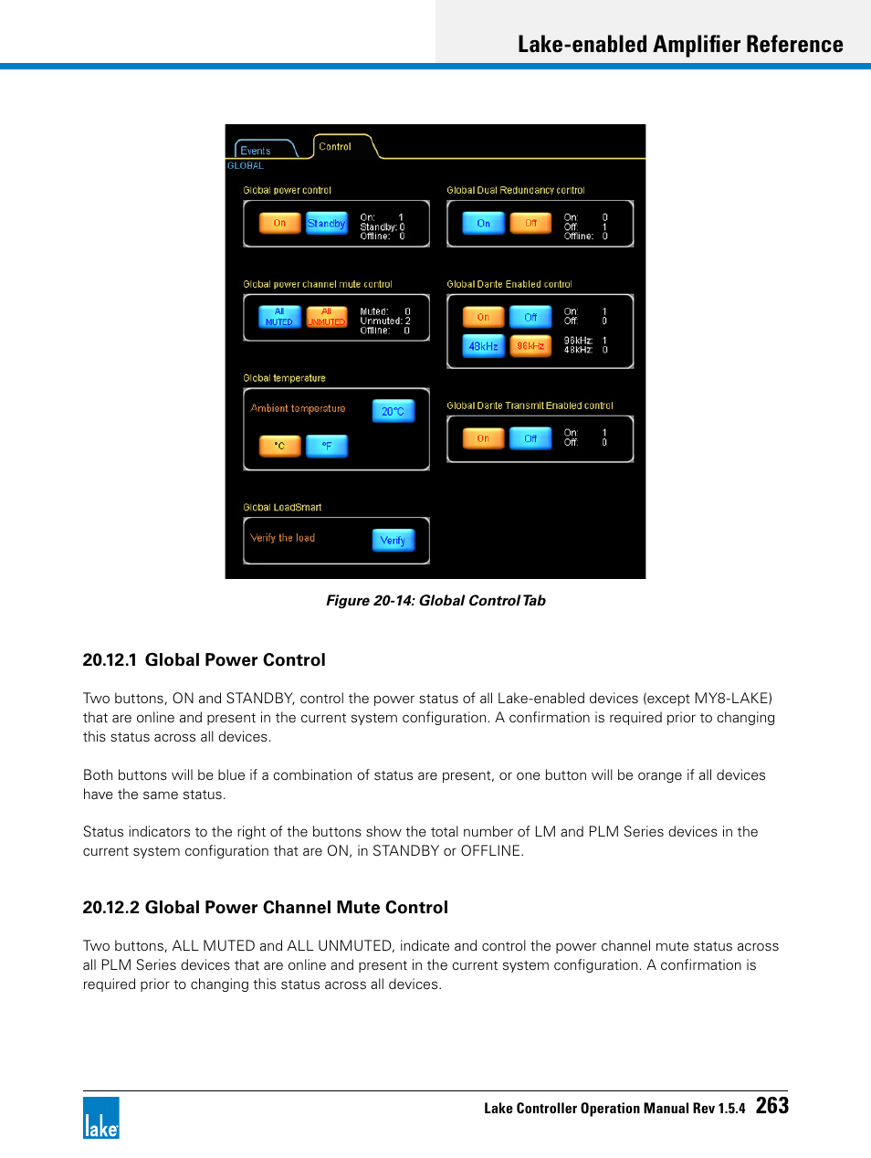 Lake-enabled amplifier reference 263 | Lab.gruppen PLM 20K44 User Manual | Page 268 / 314