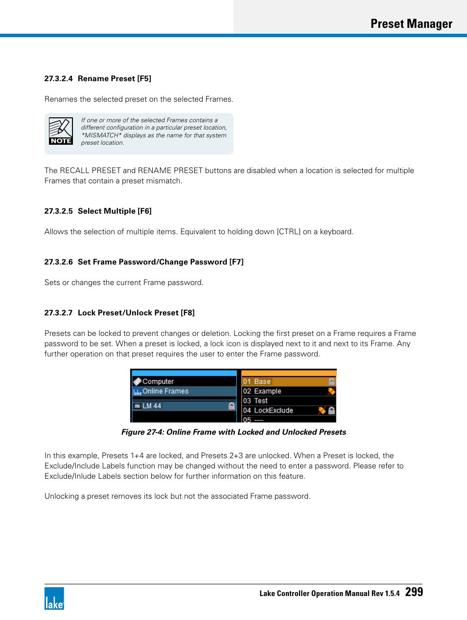 Preset manager 299 | Lab.gruppen PLM 20K44 User Manual | Page 304 / 314