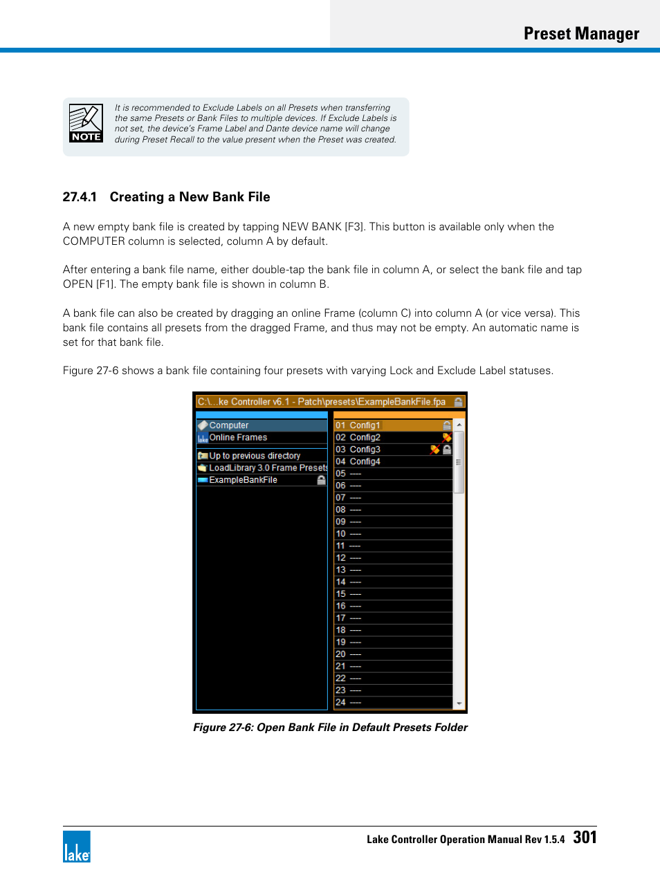 Preset manager 301 | Lab.gruppen PLM 20K44 User Manual | Page 306 / 314