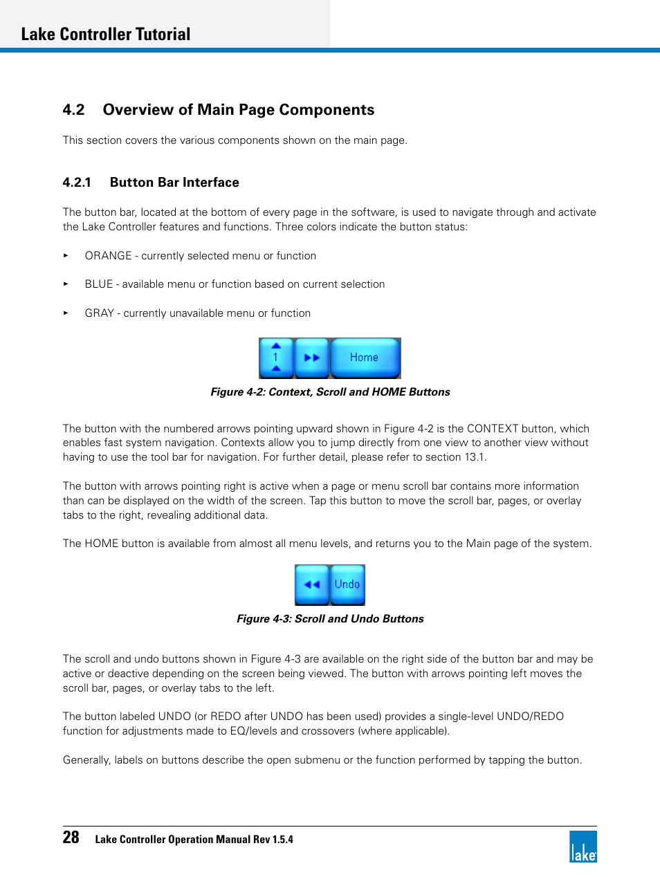 Lake controller tutorial, 2 overview of main page components | Lab.gruppen PLM 20K44 User Manual | Page 33 / 314
