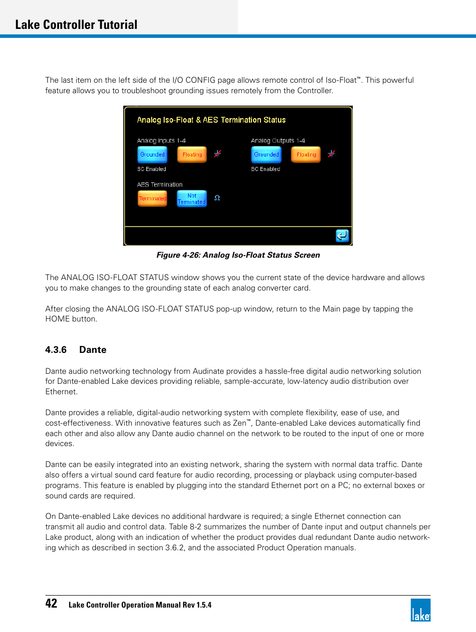N 4.3.6 f, Lake controller tutorial | Lab.gruppen PLM 20K44 User Manual | Page 47 / 314