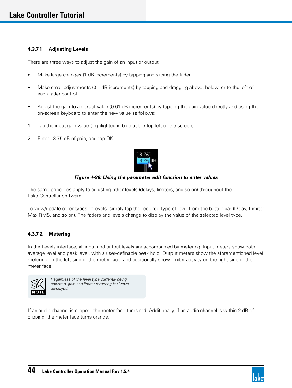 Lake controller tutorial | Lab.gruppen PLM 20K44 User Manual | Page 49 / 314
