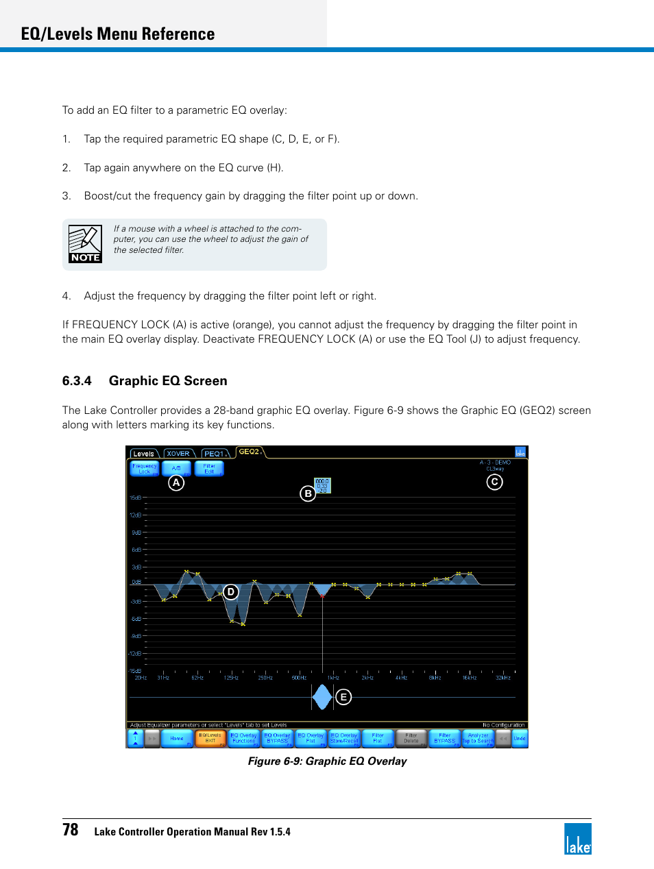 Eq/levels menu reference | Lab.gruppen PLM 20K44 User Manual | Page 83 / 314