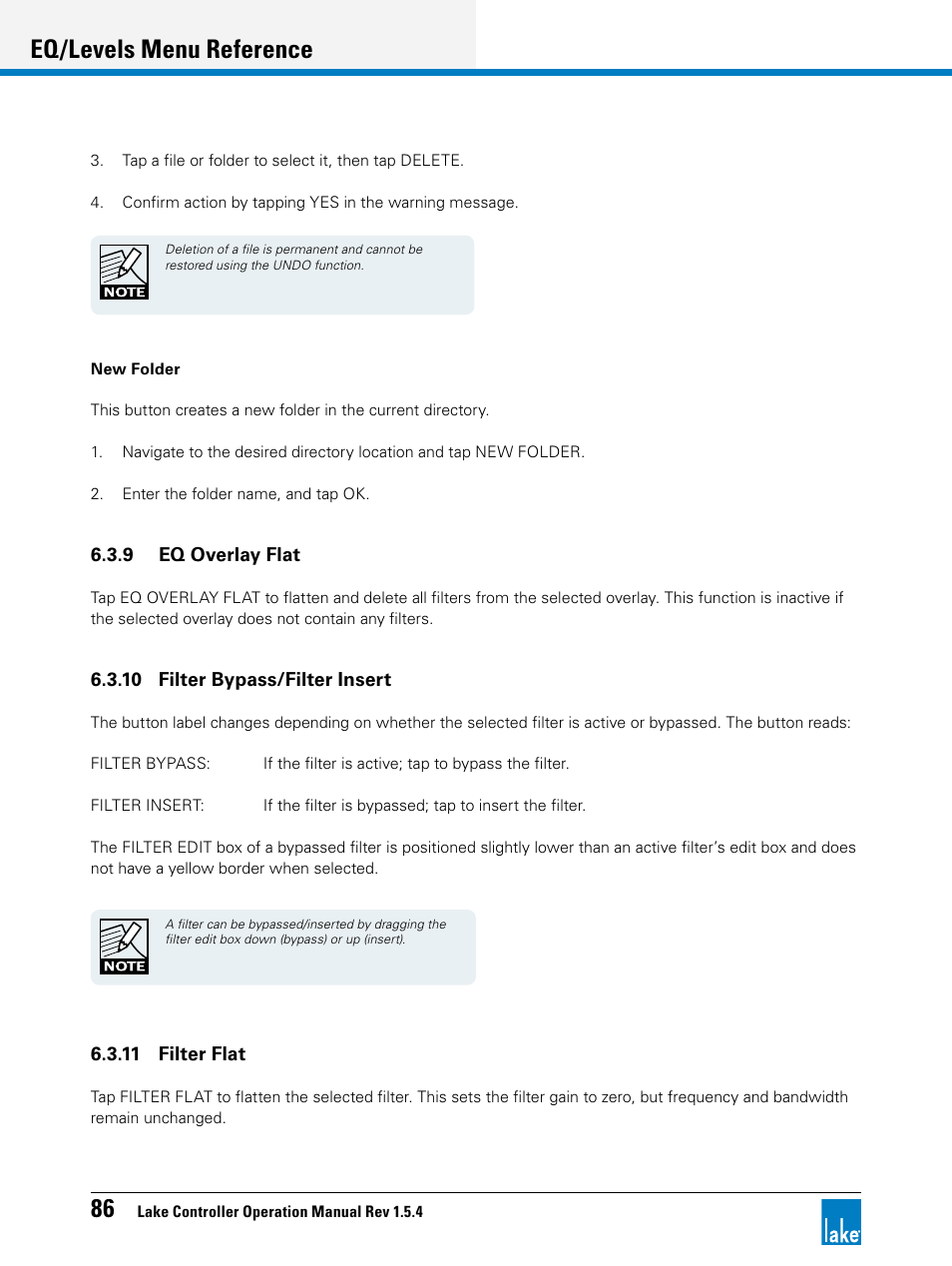 Eq/levels menu reference | Lab.gruppen PLM 20K44 User Manual | Page 91 / 314