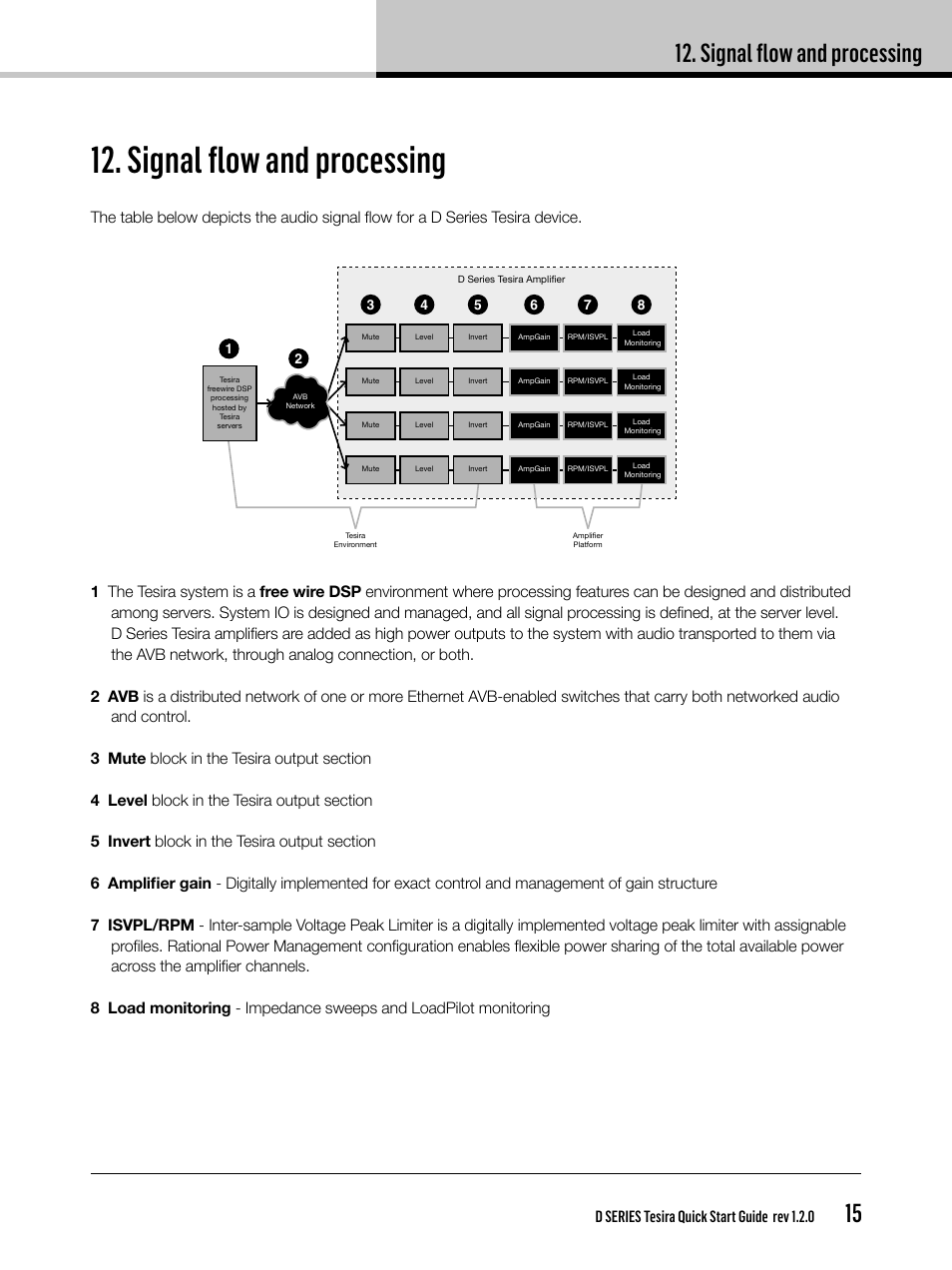 Signal flow and processing, D series tesira quick start guide rev 1.2.0 | Lab.gruppen D Series 80:4T/Ta User Manual | Page 15 / 28