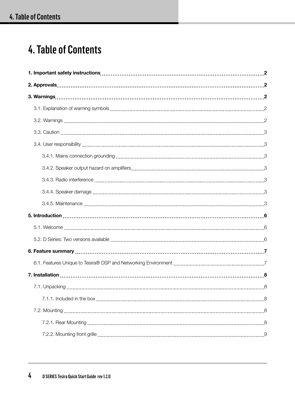 Lab.gruppen D Series 80:4T/Ta User Manual | Page 4 / 28
