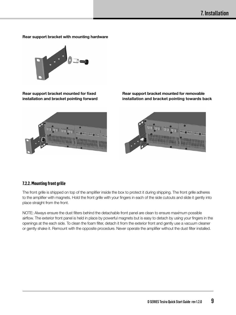 Installation | Lab.gruppen D Series 80:4T/Ta User Manual | Page 9 / 28