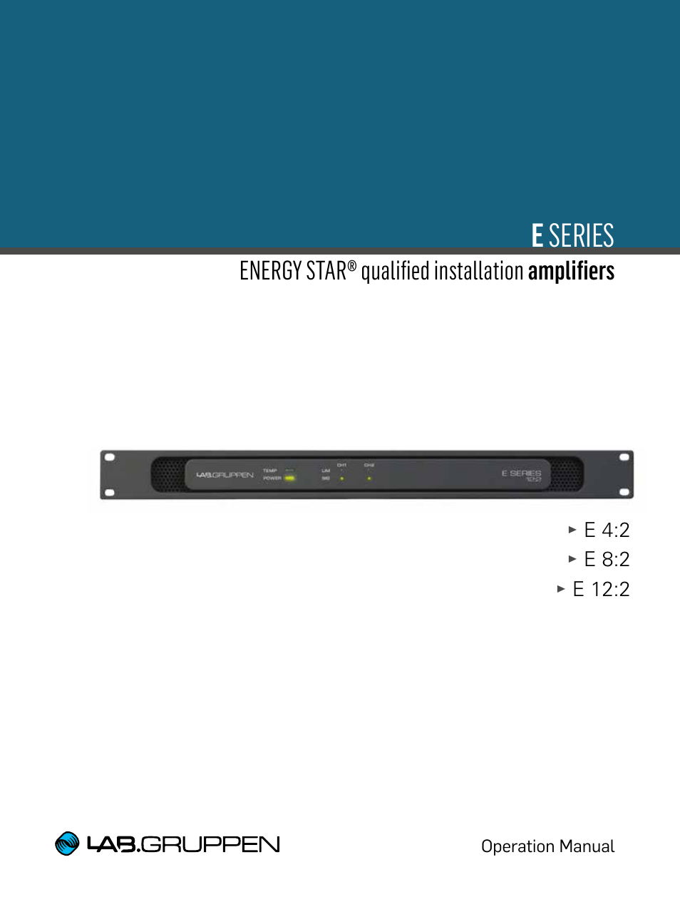 Lab.gruppen E 8:2 User Manual | 28 pages