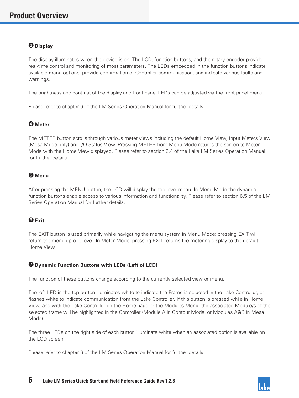 6product overview | Lab.gruppen LM 44 User Manual | Page 12 / 34